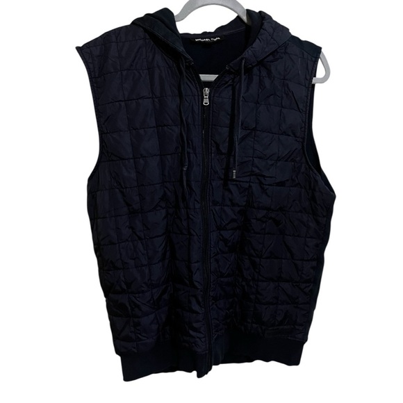 Michael Kors Men’s Quilted Hooded Zip Up Gilet Vest Size Medium - Picture 1 of 3